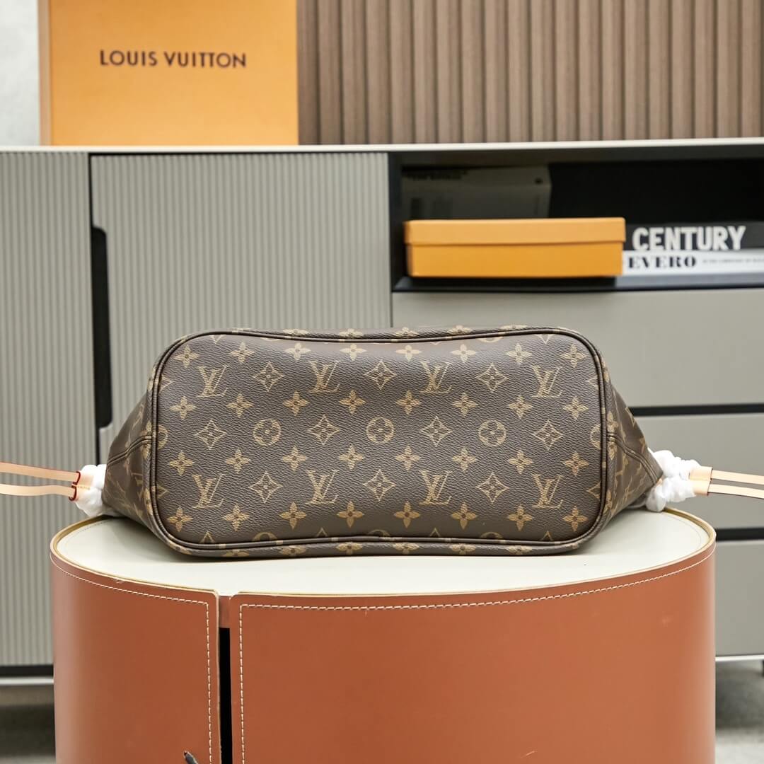 Rose Pondichery LV Neverfull Bandouliere Inside Out MM - Image 5