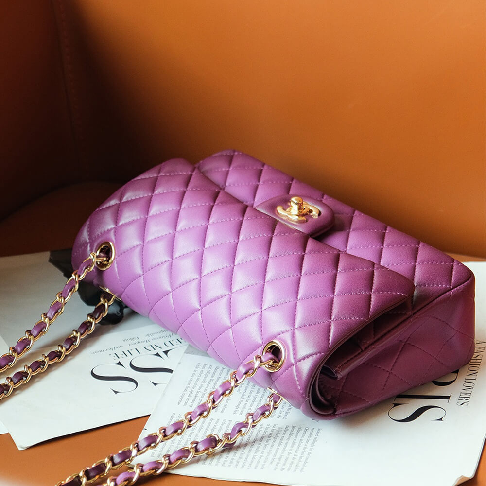 Purple CHANEL CLASSIC 11.12 HANDBAG (Best
 grade) - Image 5
