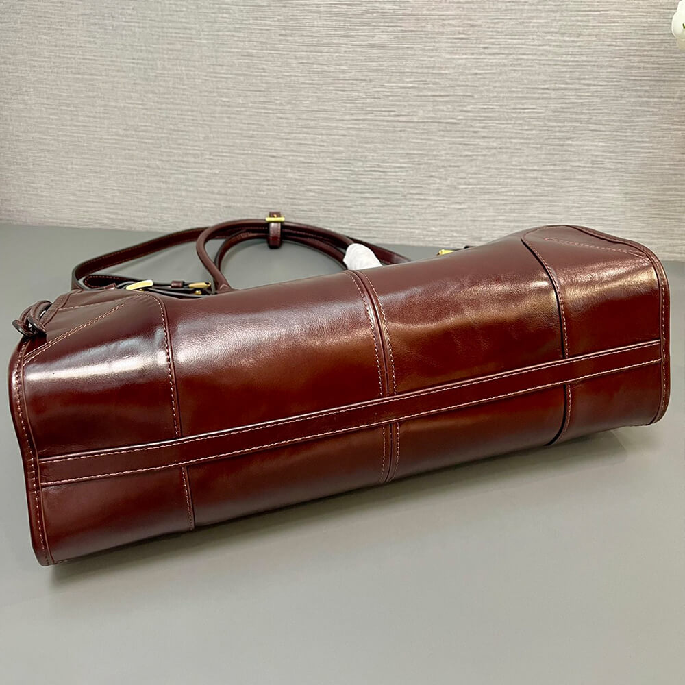 Dark Brown Prada Large leather handbag (Best
 grade) - Image 5