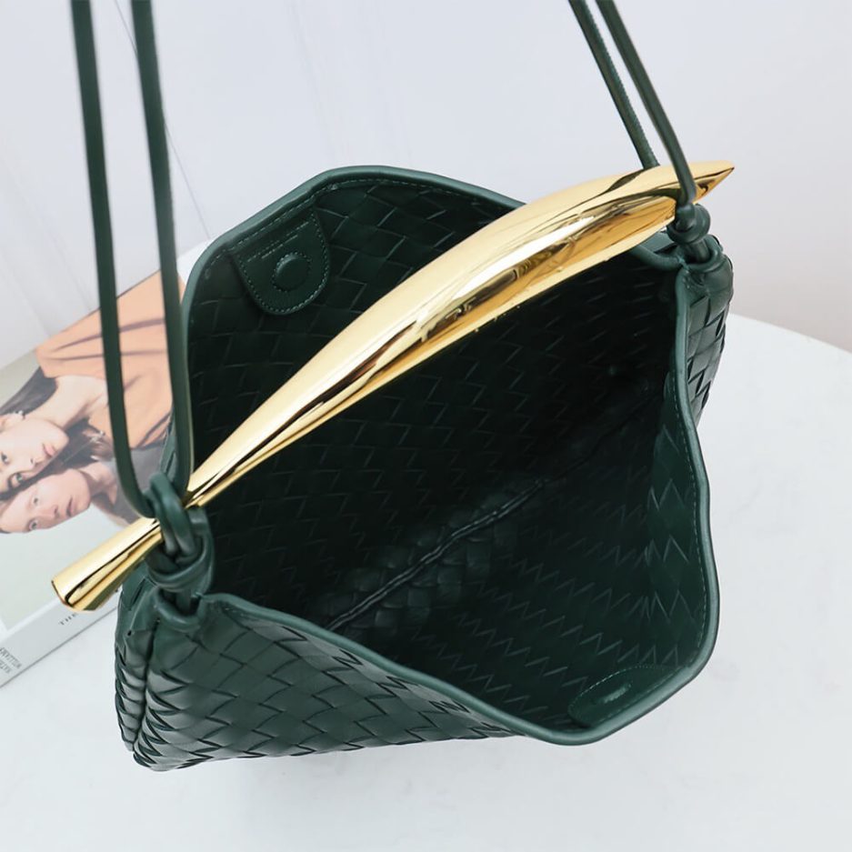 Emerald Green Bottega Veneta Medium Sardine Handbag - Image 5