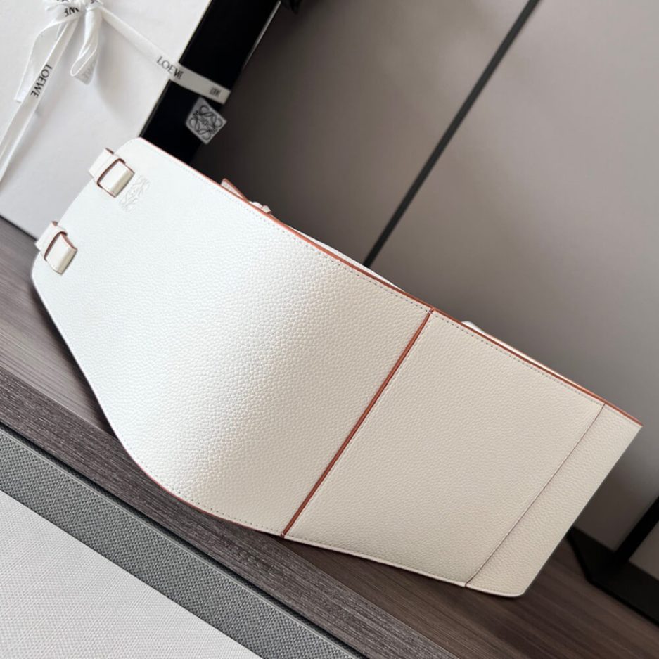 Soft White Loewe Small Hammock bag in soft grained calfskin - Image 5