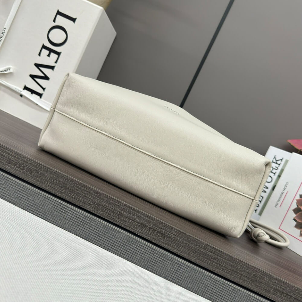 Sea Salt Loewe Medium Flamenco purse in mellow nappa lambskin - Image 5