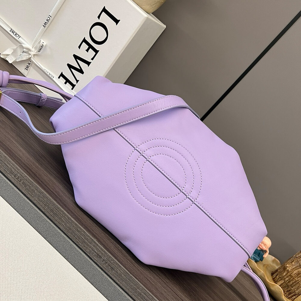 Purple Loewe Small Paseo bag in shiny nappa calfskin (Best
 grade) - Image 5