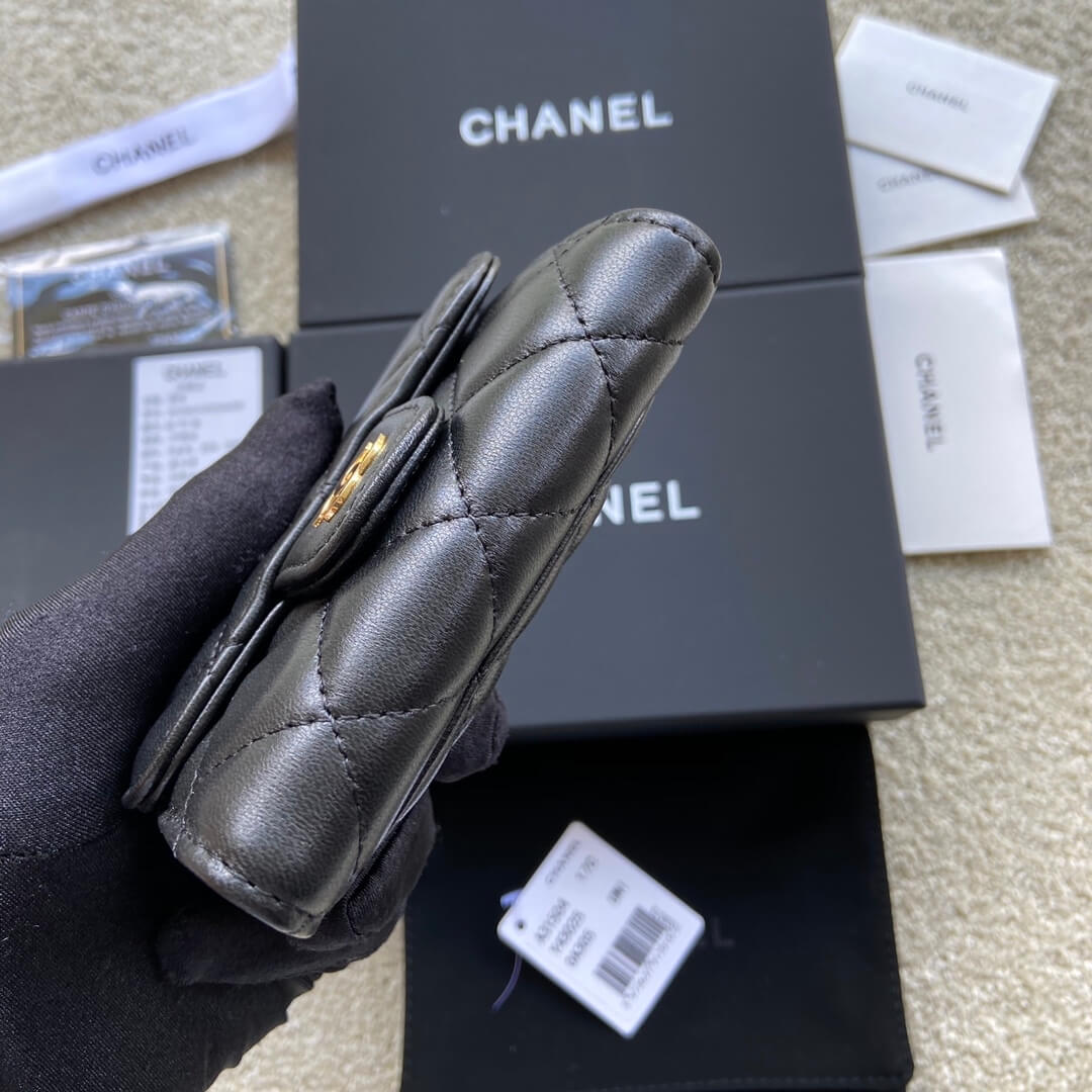 Black CHANEL Classic Small Flap Wallet - Image 5