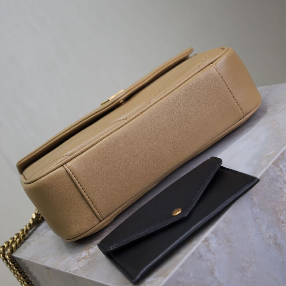 Beige YSL LOULOU small in MATELASSE lambskin - Image 5