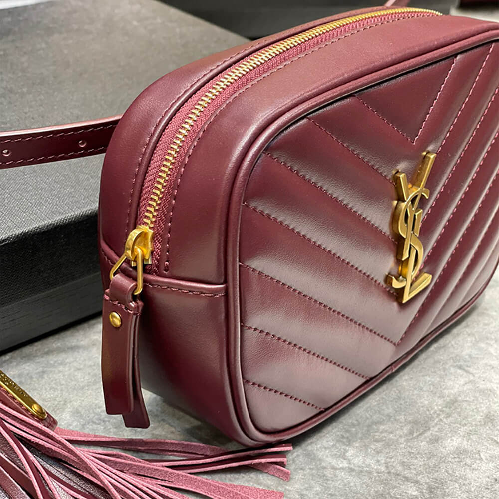 ROUGE YSL LOU BELT BAG IN MATELASSE LEATHER - Image 5