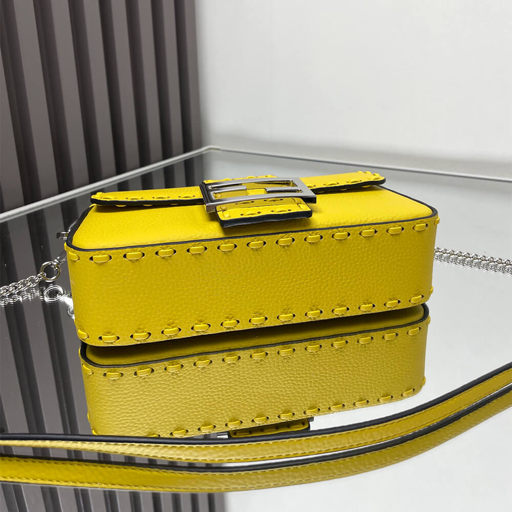 Yellow Fendi Mini Baguette - Image 5