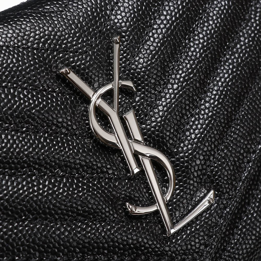 Saint Laurent Chain-strap YSL-plaque grained-leather wallet - Image 5