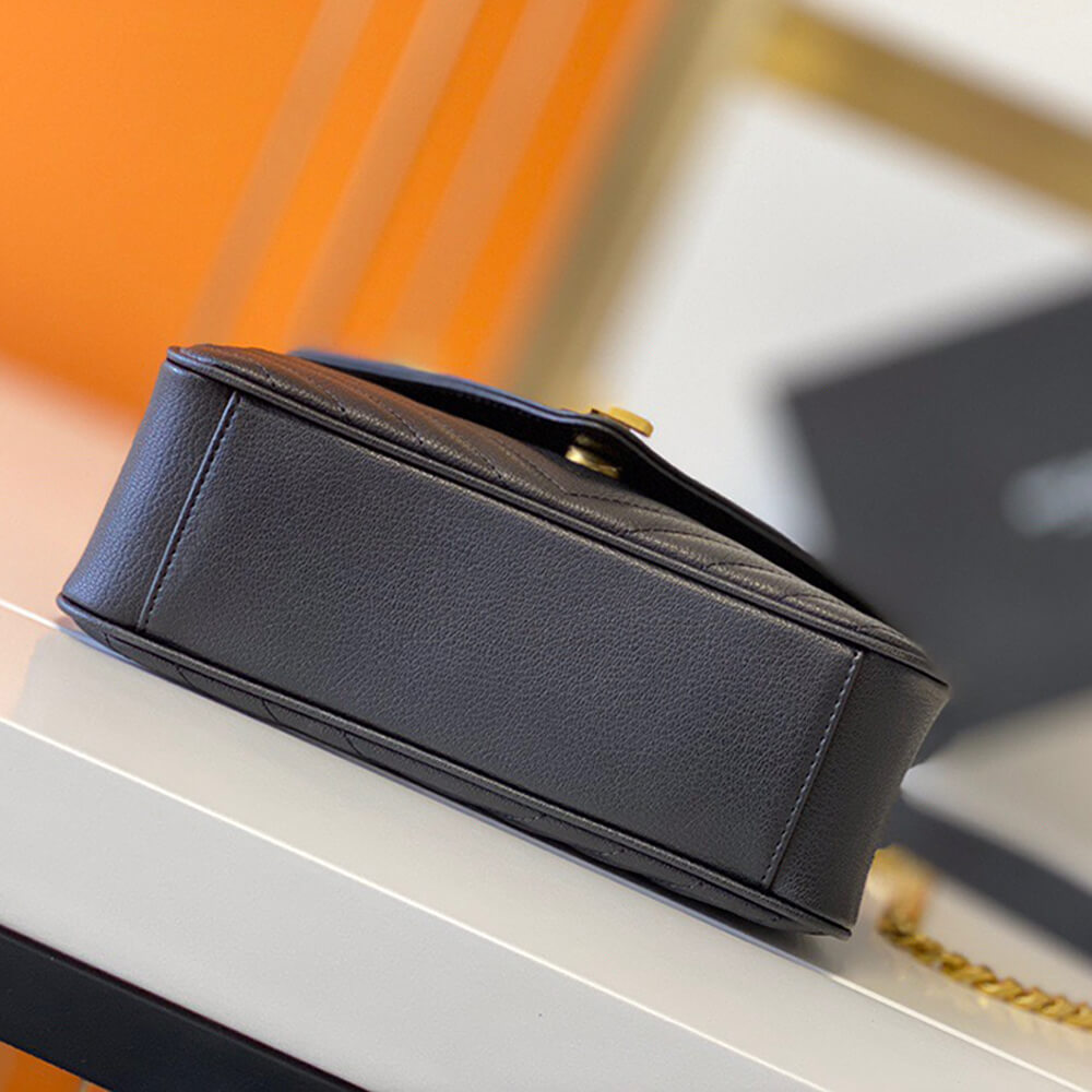 Black Saint Laurent College quilted-leather satchel bag - Image 5