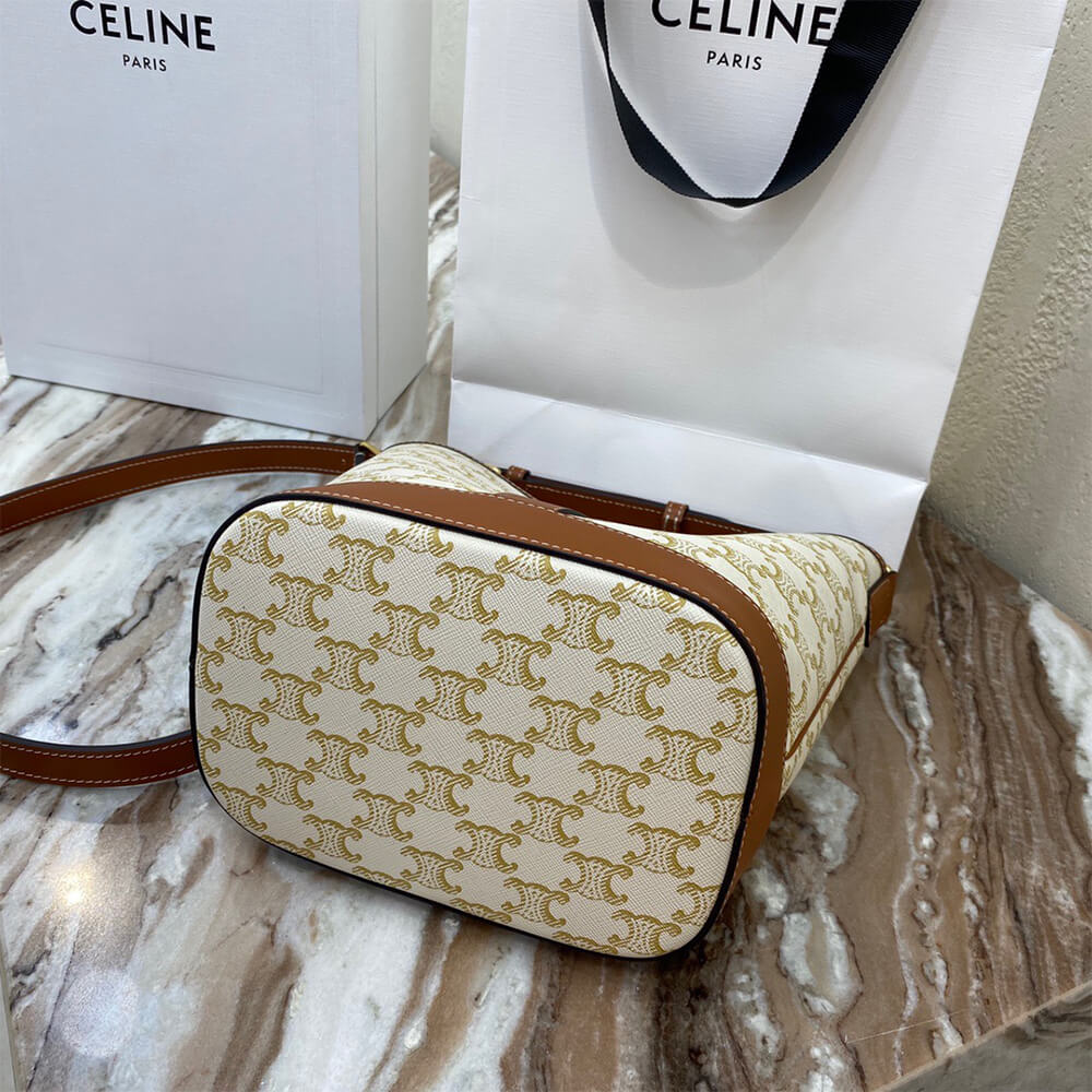 White CELINE SMALL BUCKET - Image 5