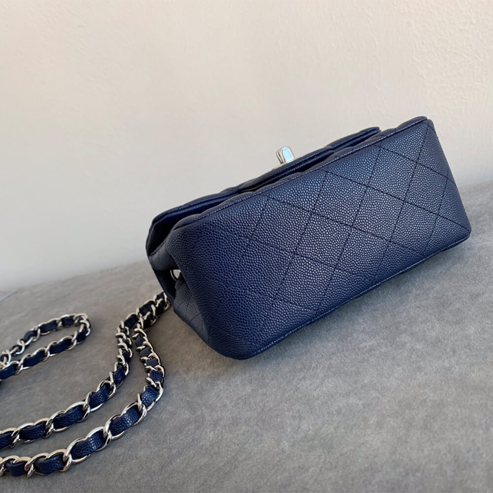 Blue Chanel MINI FLAP BAG (Best
 grade) - Image 5