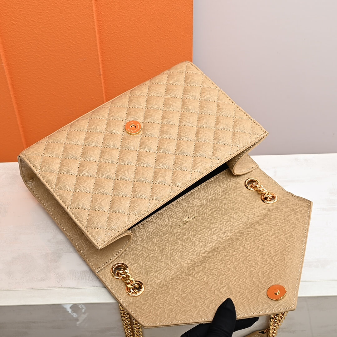 YSL ENVELOPE MEDIUM IN QUILTED GRAIN DE POUDRE EMBOSSED LEATHER - Image 5