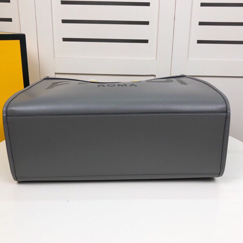 Grey FENDI SUNSHINE Medium Tote Bag - Image 5