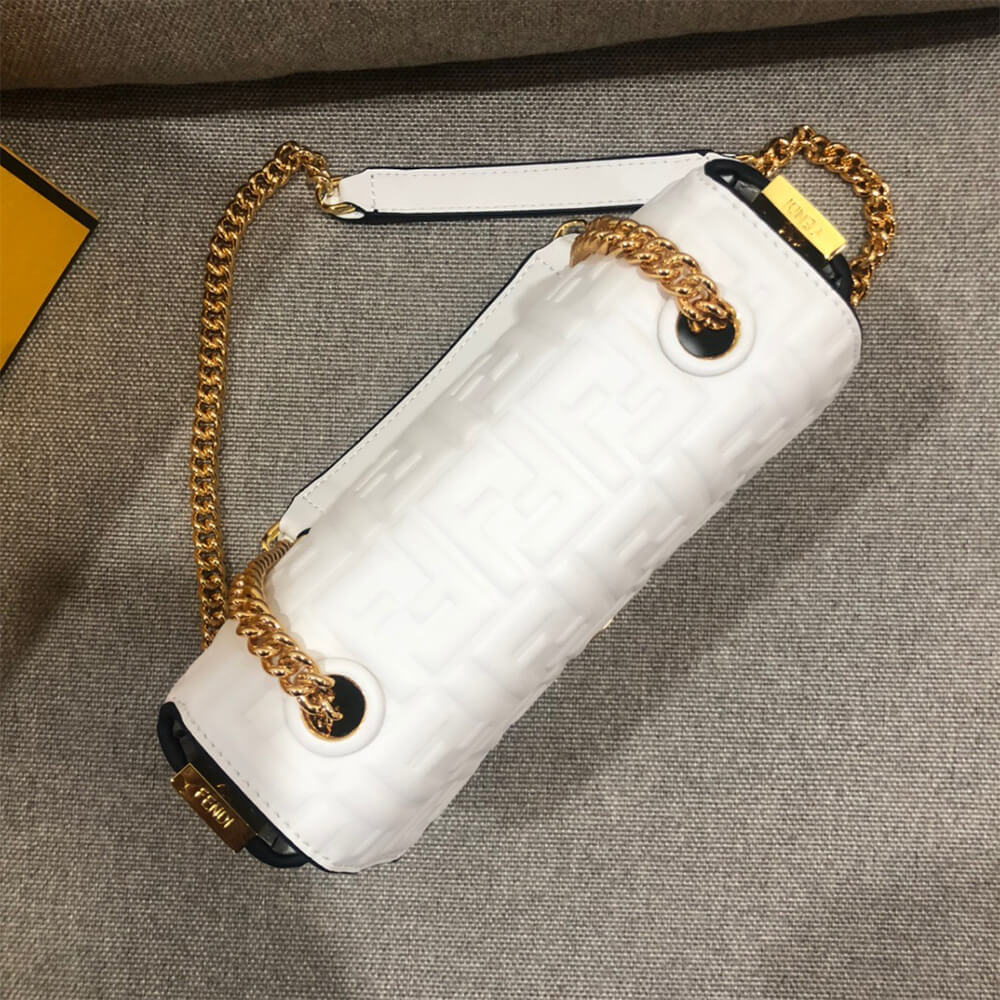 White Fendi Baguette Chain Midi - Image 5
