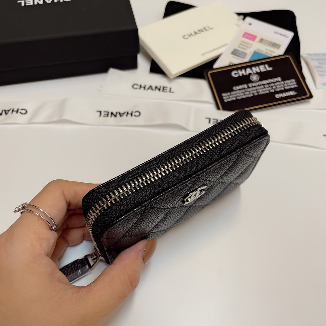 Chanel Classic Zipper Coin Wallet - Image 5