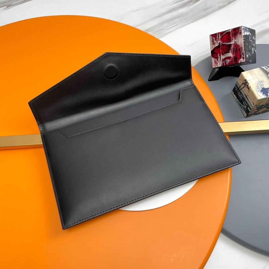 Black YSL UPTOWN POUCH IN GRAIN DE POUDRE EMBOSSED LEATHER - Image 5