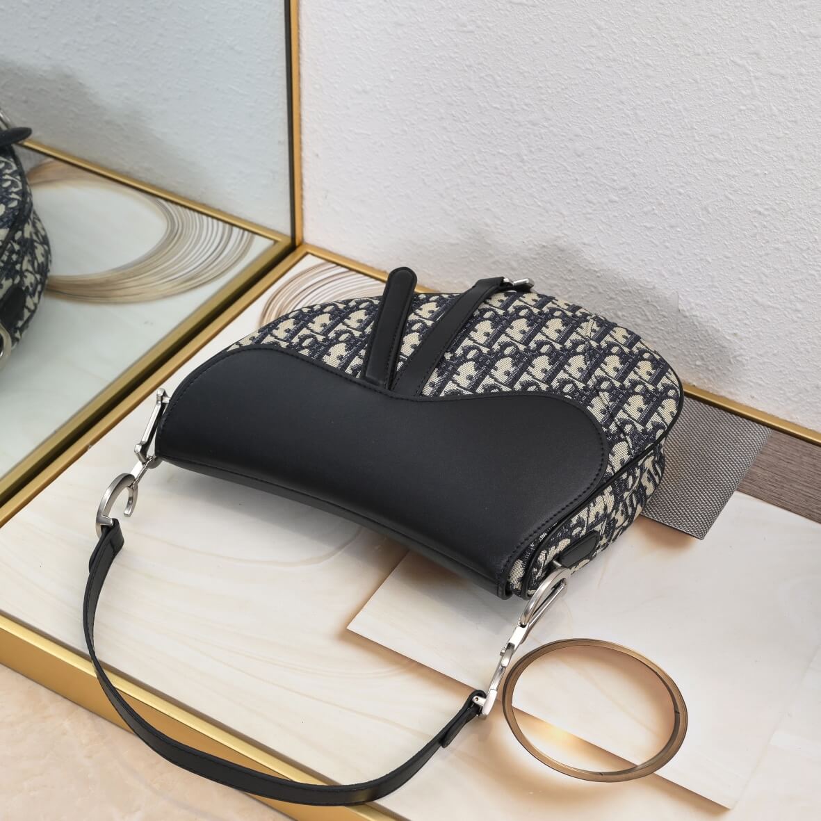 Dior Saddle Bag with Strap - Image 5