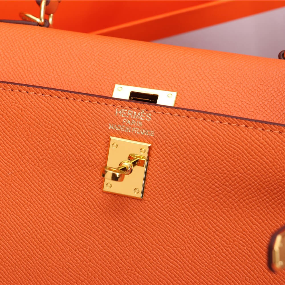 Orange Red Hermes Kelly 25 - Image 5