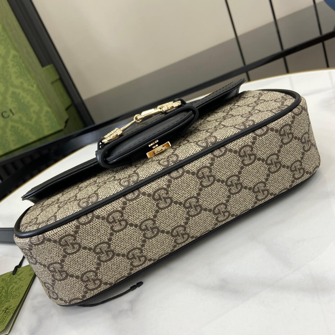 Beige Gucci Horsebit 1955 Soft small top handle bag - Image 5