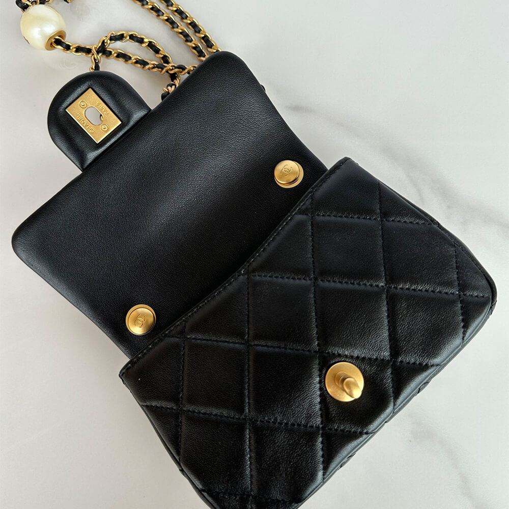Black Chanel MINI FLAP BAG - Image 6