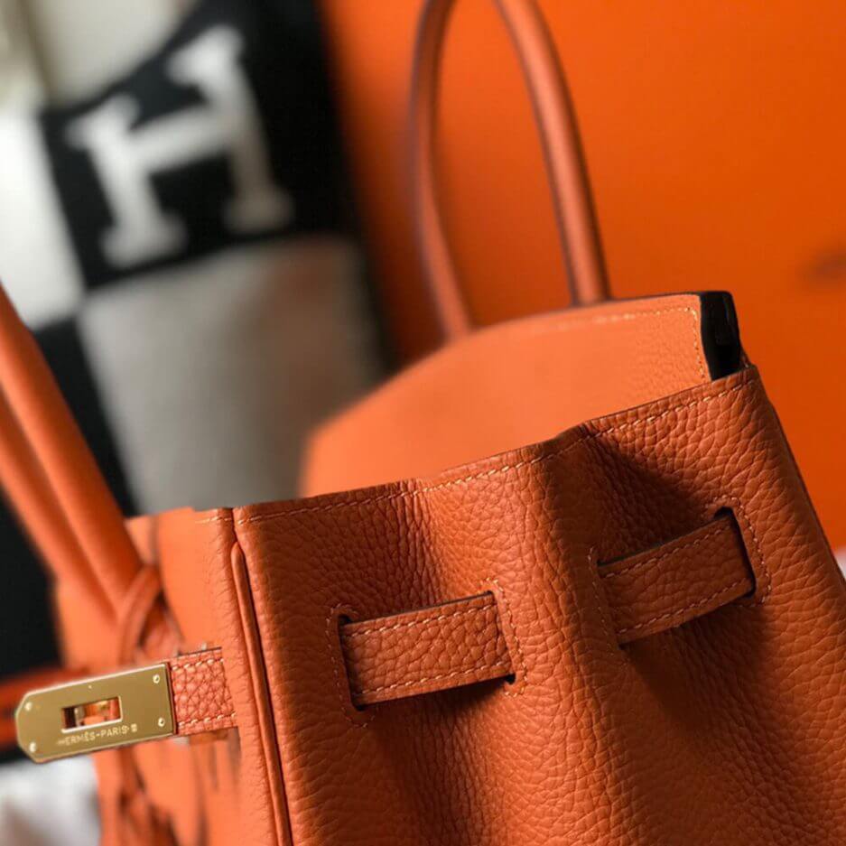 Orange Hermes Birkin 35 - Image 6