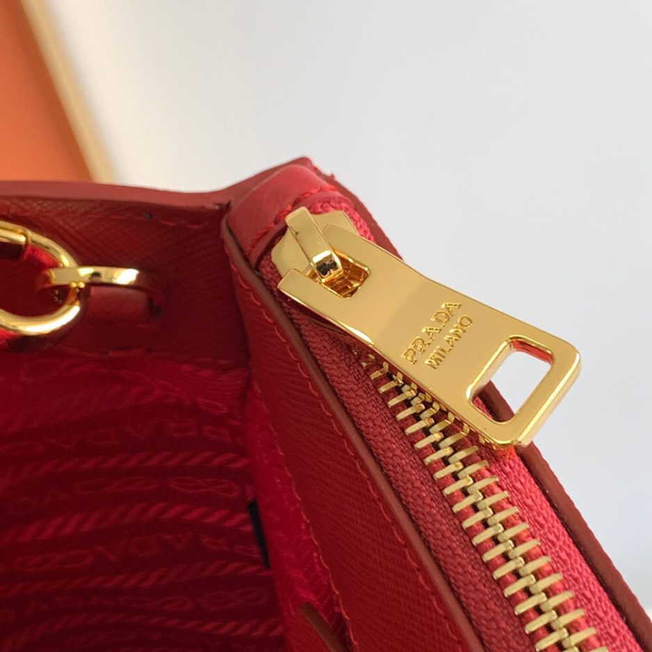 Red Large Prada Galleria Saffiano leather bag - Image 6