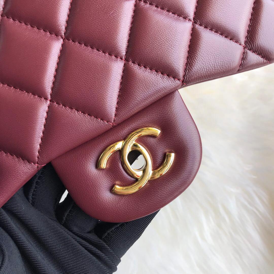 Claret CHANEL LARGE CLASSIC HANDBAG (Best
 grade) - Image 6