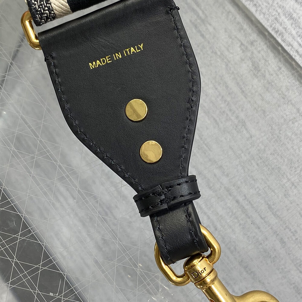 Black Dior Adjustable shoulder strap with loops - Image 6