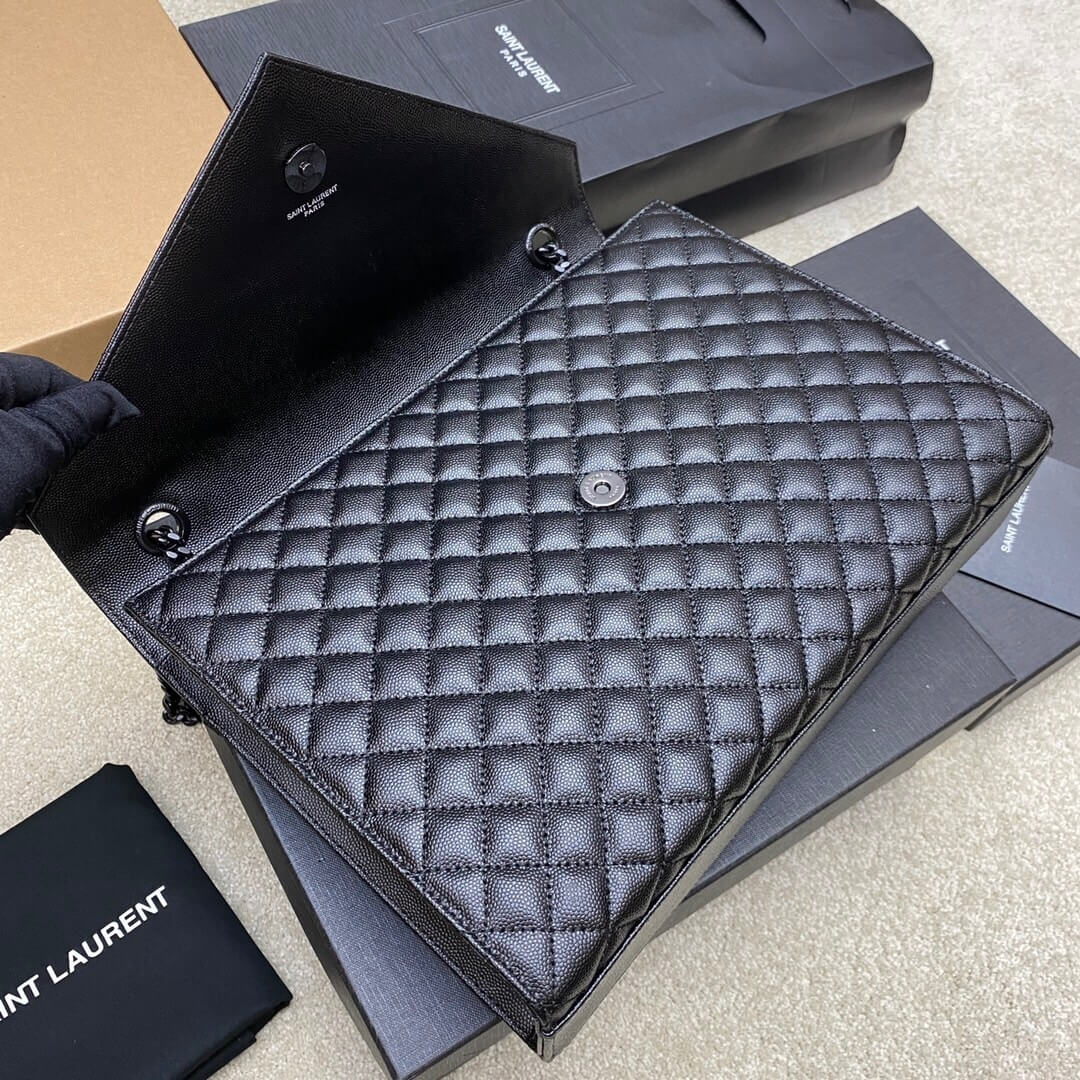 Black YSL Large Envelope Bag - Image 6