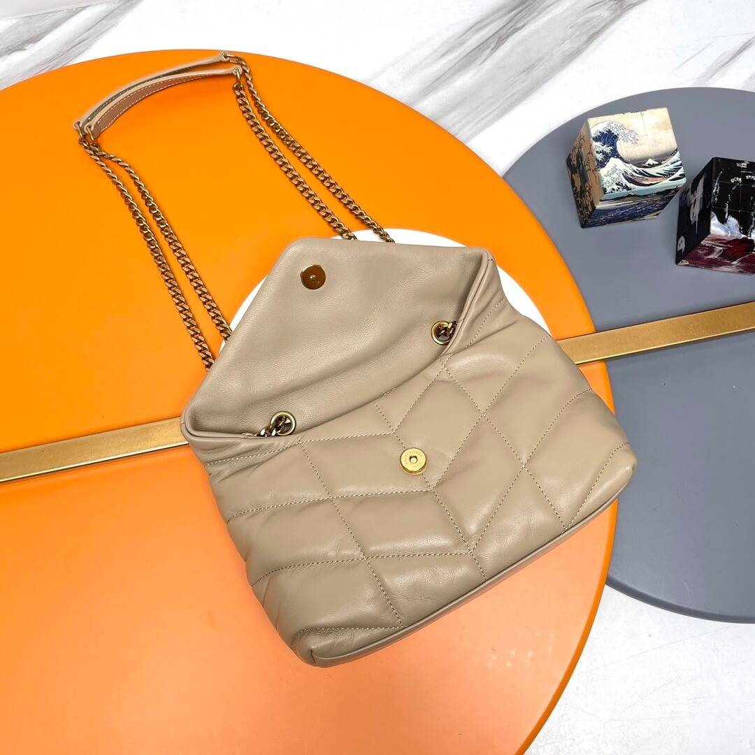 Beige YSL Toy Puffer in lambskin - Image 6