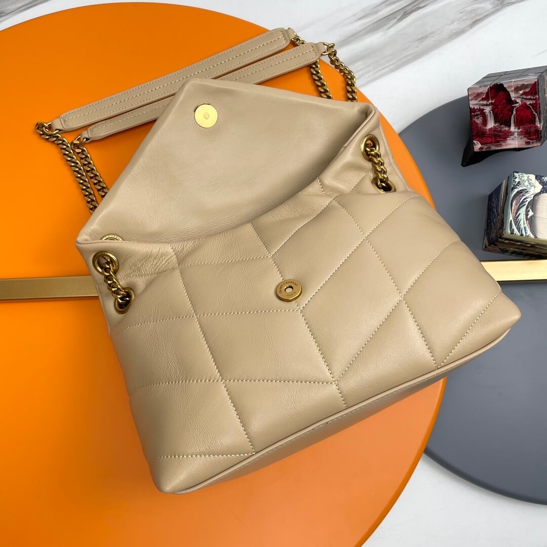 Beige YSL PUFFER SMALL in Nappa leather - Image 6