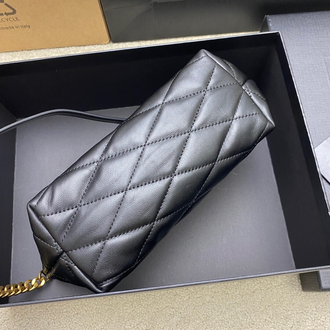 Black YSL MINI BAG IN QUILTED LAMBSKIN - Image 6
