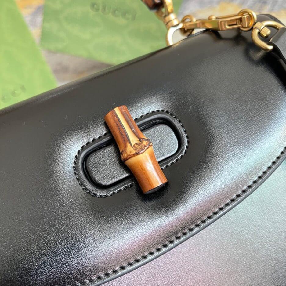 GUCCI BAMBOO 1947 JUMBO GG SMALL TOP HANDLE BAG - Image 6
