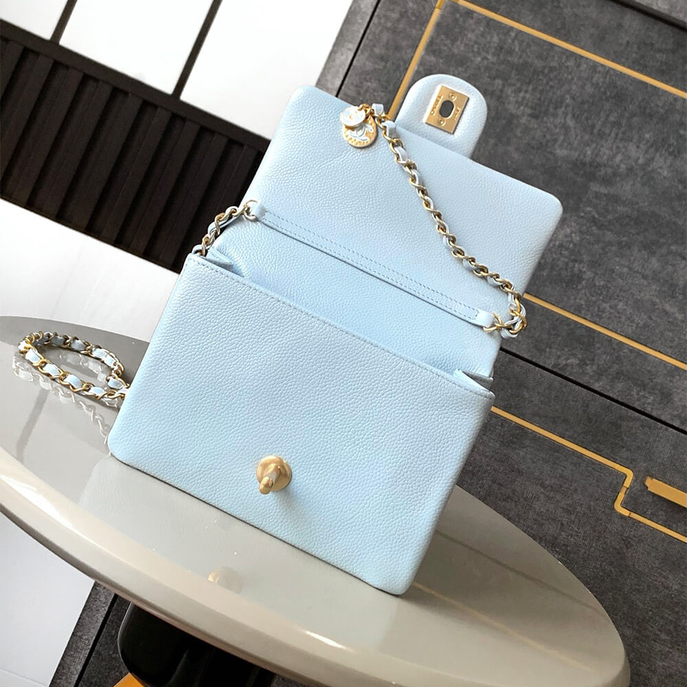 Light Blue CHANEL Mini Flap Bag (Best
 grade) - Image 6