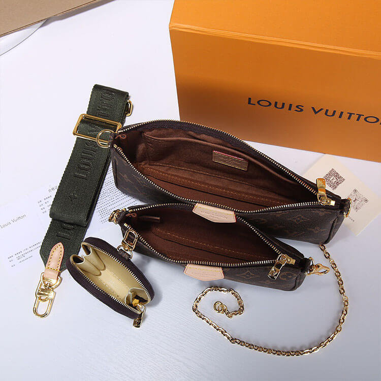 Khaki LV Multi Pochette Accessoires - Image 6