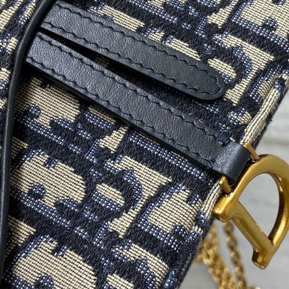 Dior Saddle Pouch with Chain - Image 6