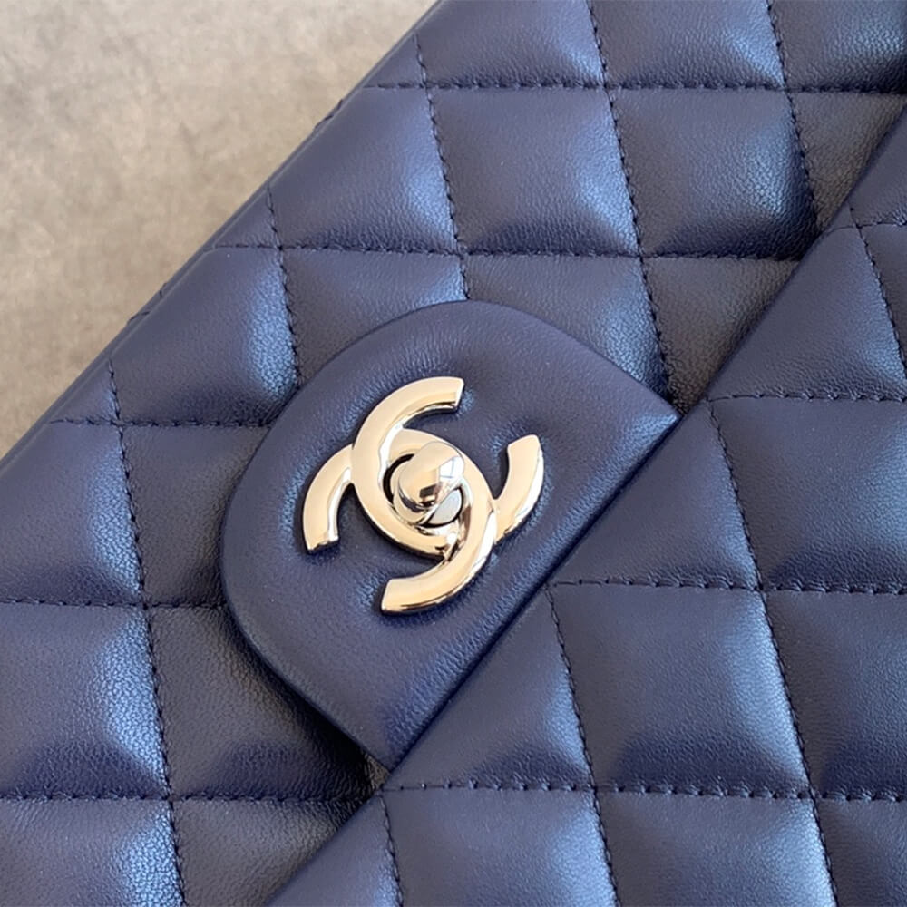 Dark Blue CHANEL CLASSIC 11.12 HANDBAG (Best
 grade) - Image 6