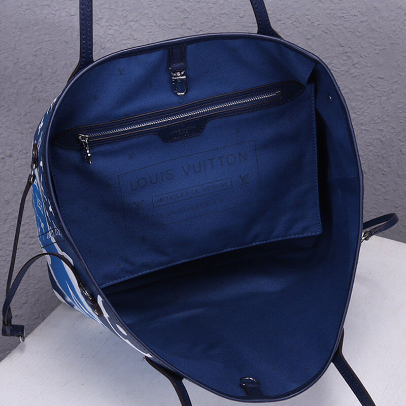 Blue LV Escale Neverfull MM Tote - Image 6