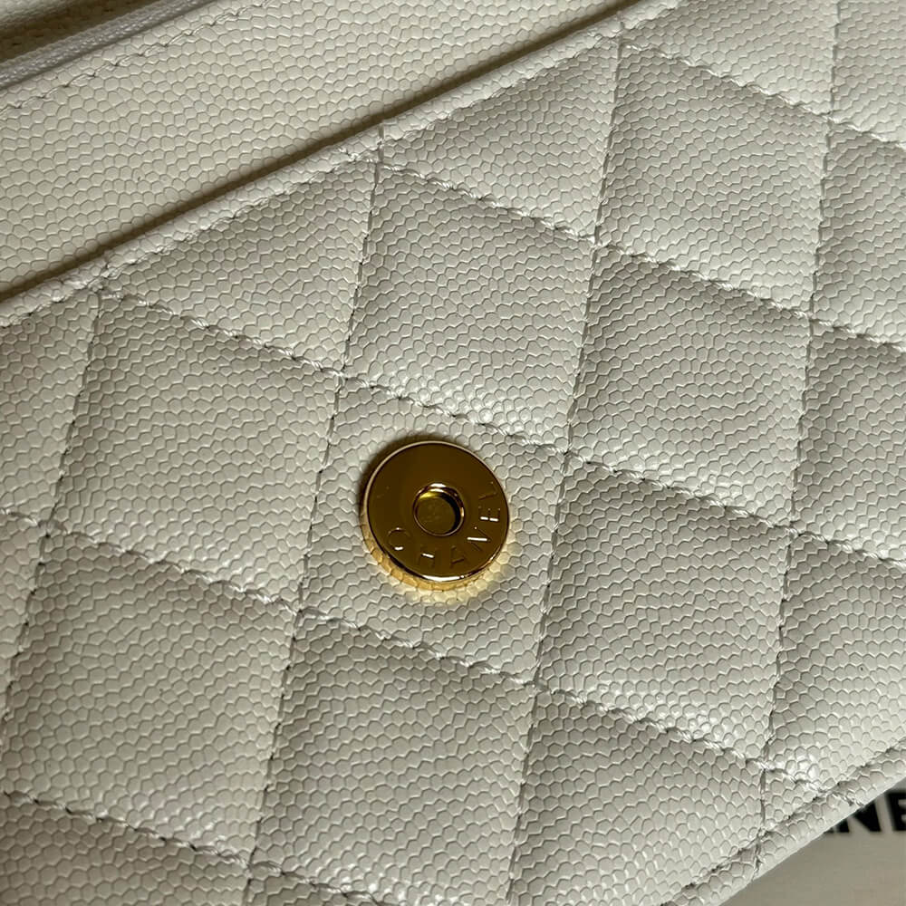 White Chanel classic chain wallet - Image 6