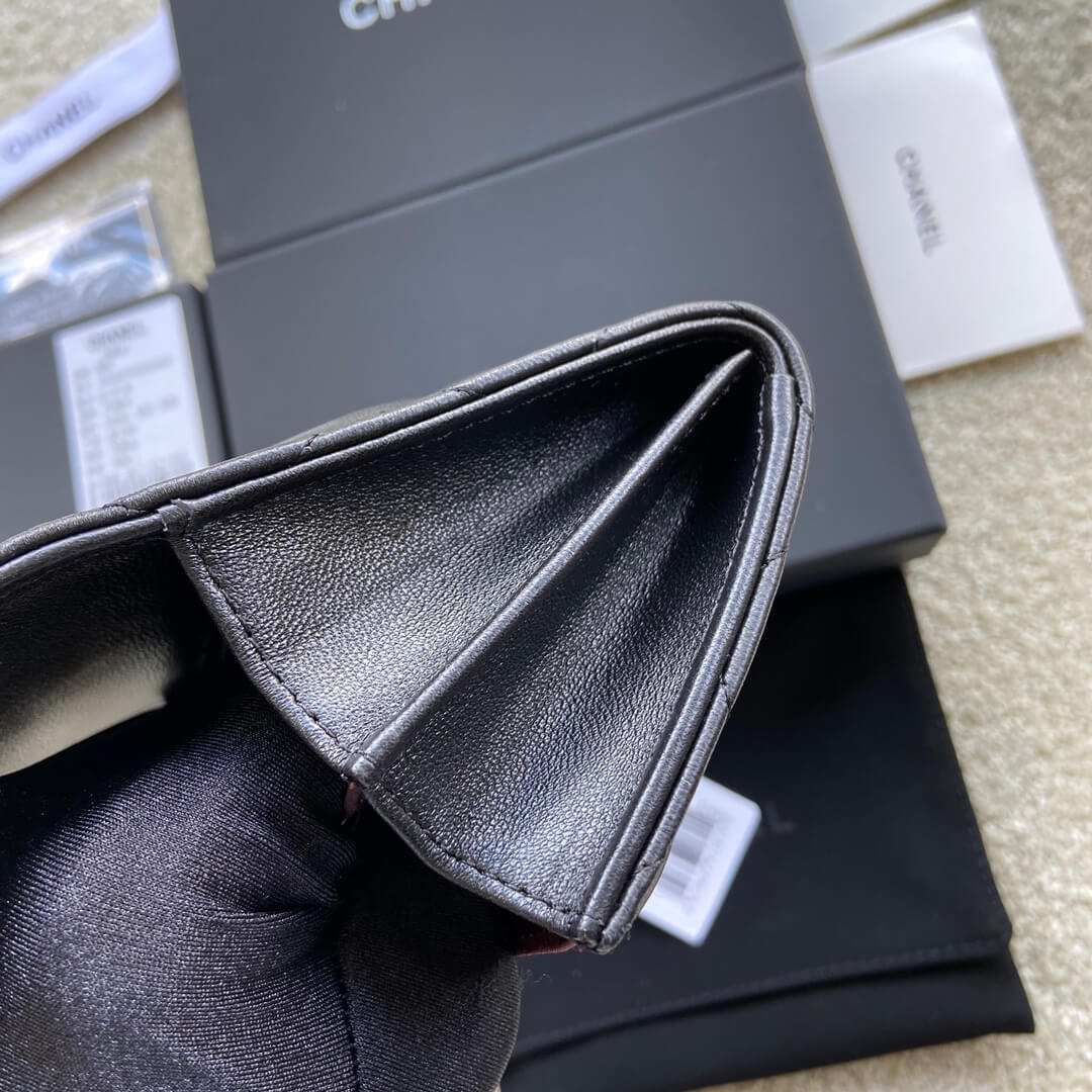 Black CHANEL Classic Small Flap Wallet - Image 6