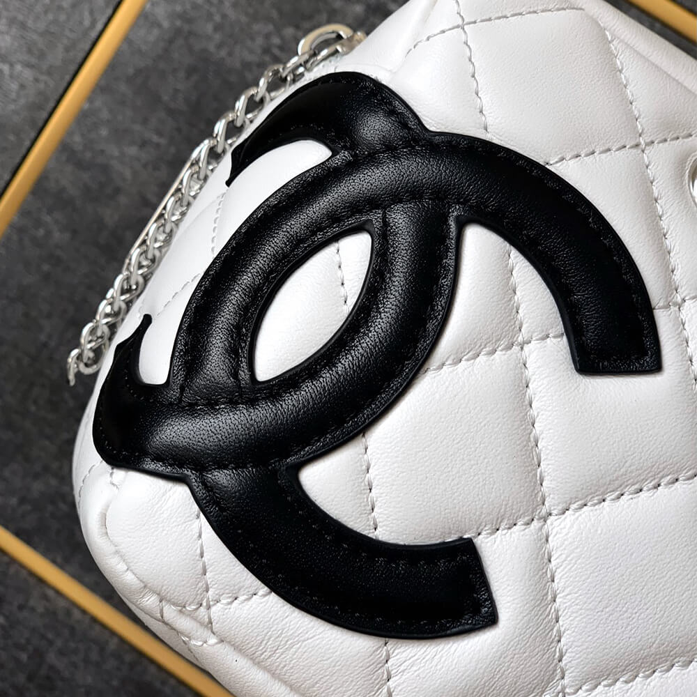 White & Black Chanel Mini Cambon Line Tote (Best
 grade) - Image 6