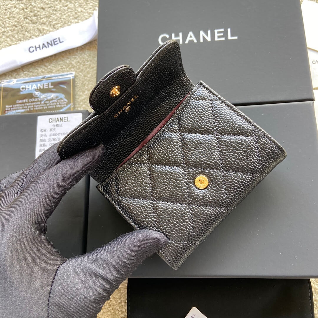 Black CHANEL Classic Small Flap Wallet - Image 6