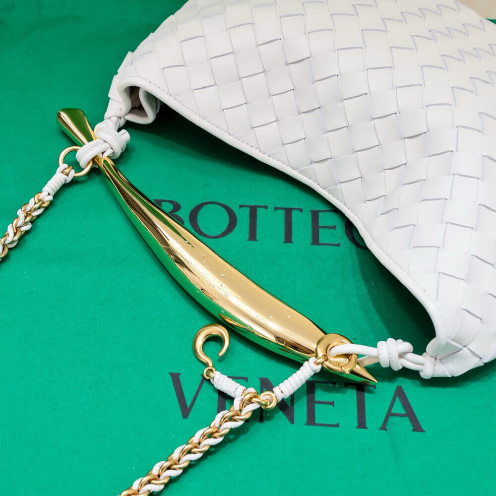 White Bottega Veneta Sardine With Chain - Image 6