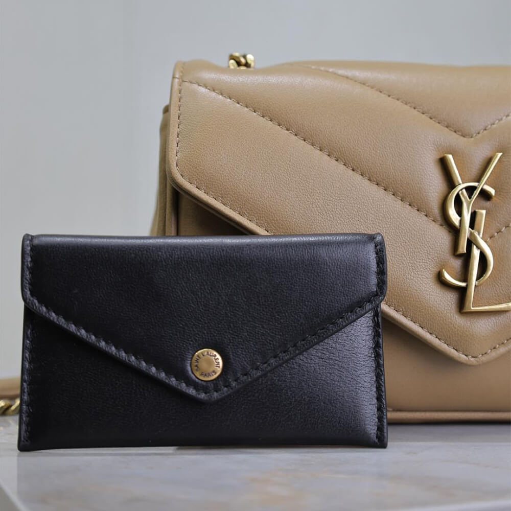 Beige YSL LOULOU MINI in lambskin - Image 6