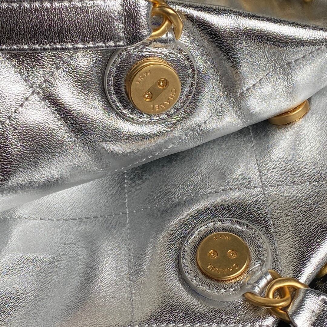 Silver Chanel Shopping Bag (Best
 grade) - Image 6