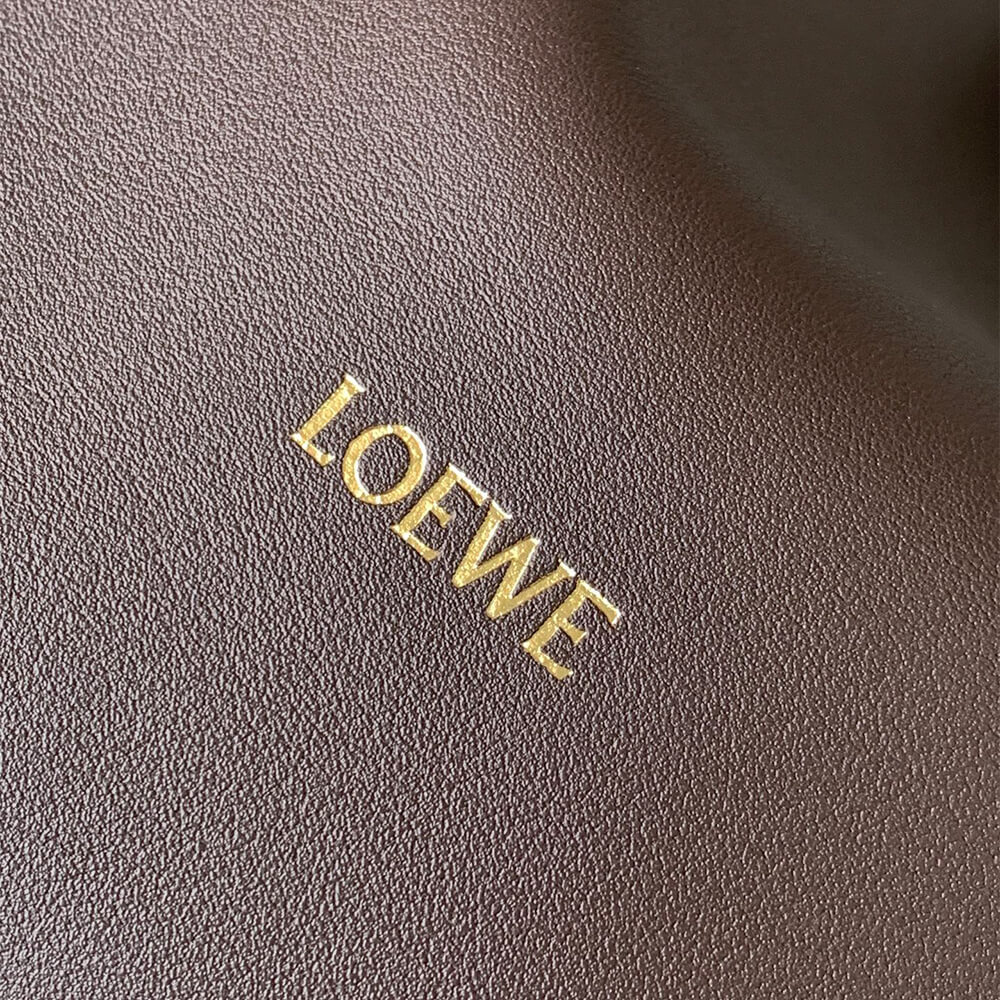 Chocolate LOEWE Medium Flamenco clutch in nappa calfskin (Best
 GRADE) - Image 6