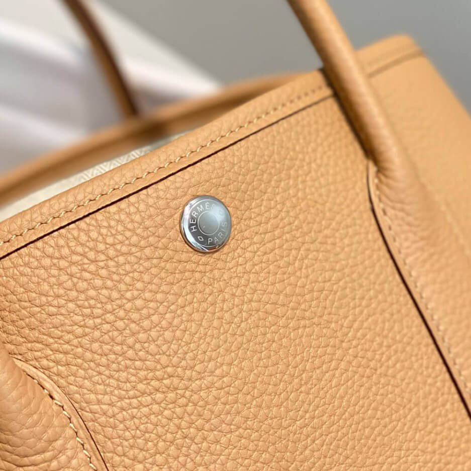 Beige Hermes Garden Party 30 Bag - Image 6