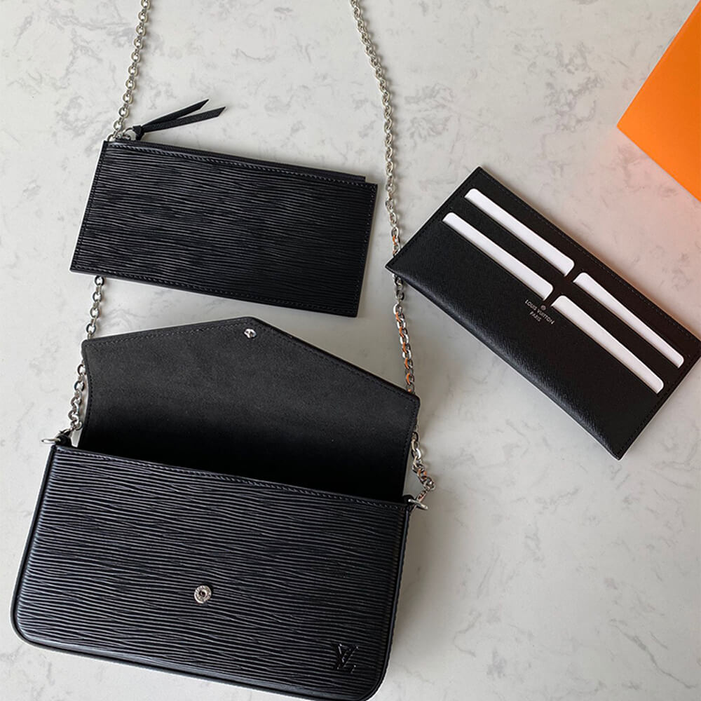 Black Louis Vuitton FELICIE POCHETTE - Image 6