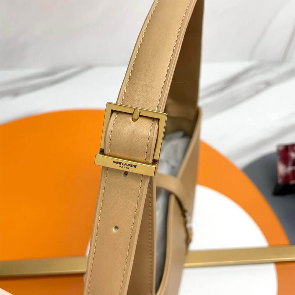 GREYISH BROWN YSL LE 5 A 7 bag in smooth leather - Image 6