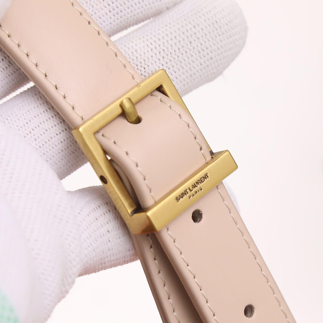 Rose Sand YSL LE 5 A 7 bag in smooth leather - Image 6